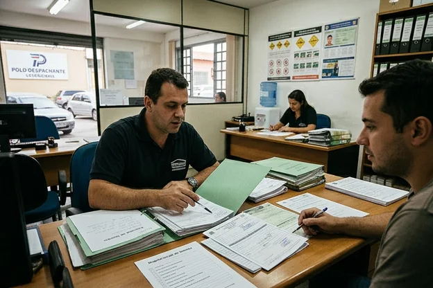 Despachante ajudando na regularização de veículo de sinistro em Vespasiano.